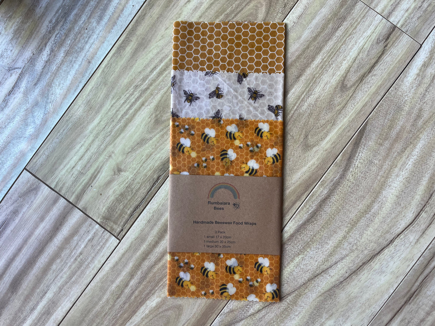 Beeswax wrap pack (bees and honeycomb)
