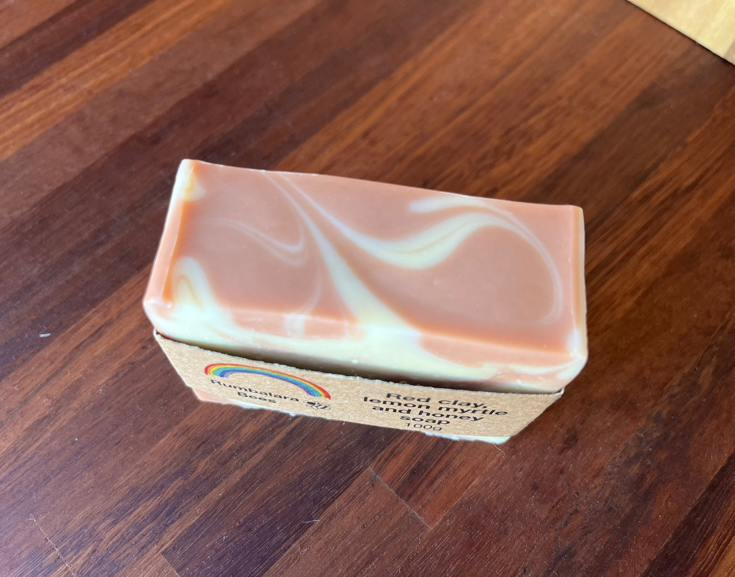 Red clay, lemon myrtle and honey soap 100g