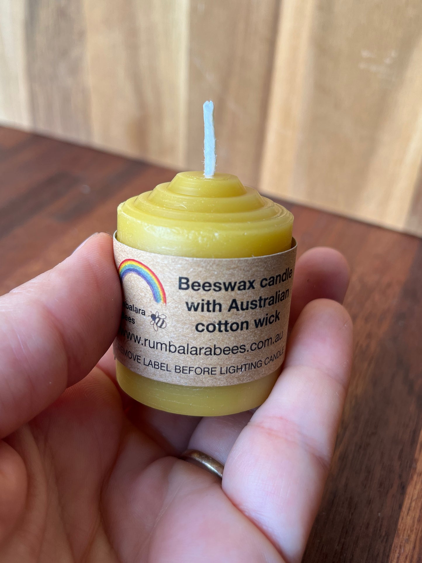 Beeswax votive candle
