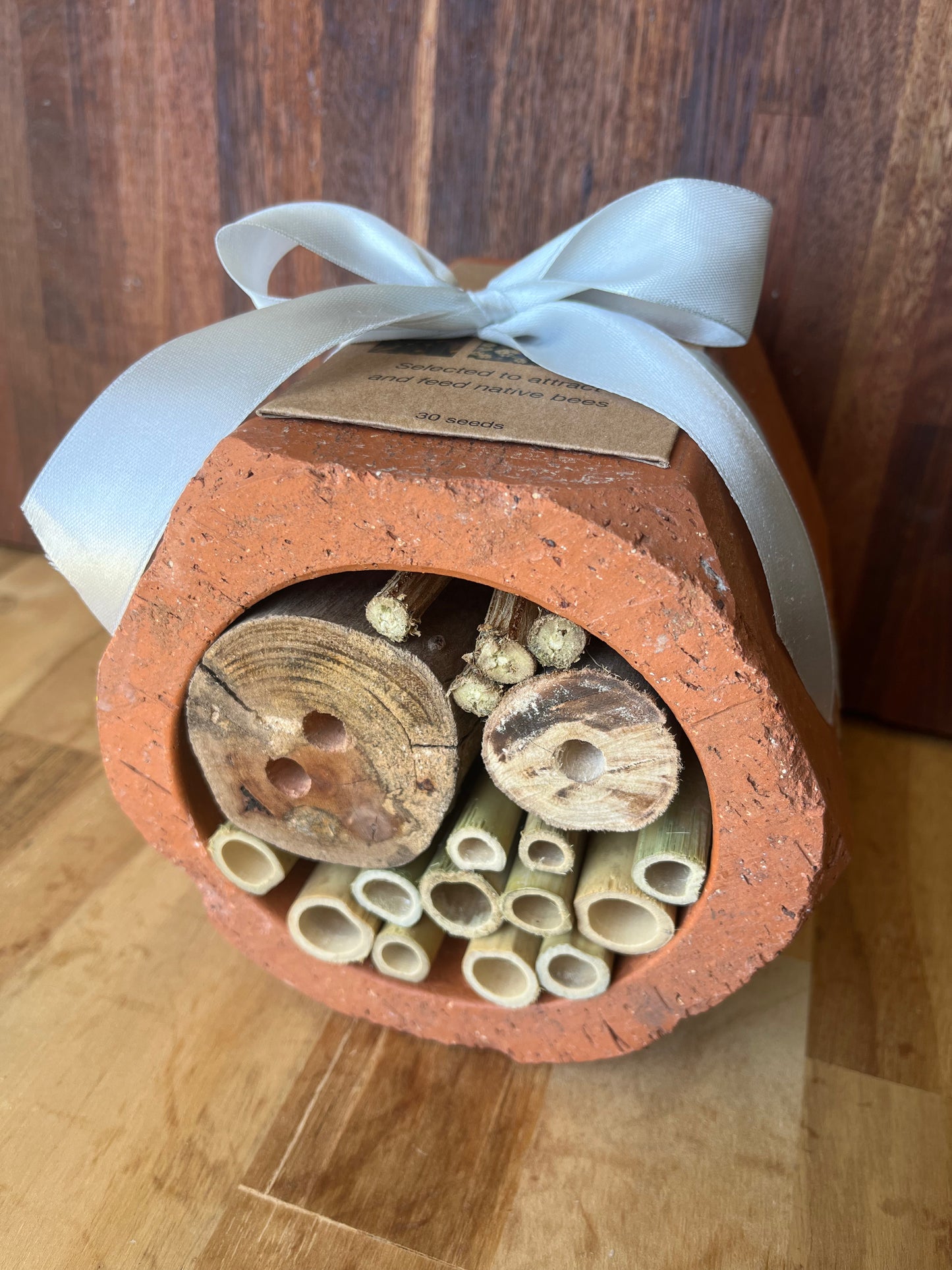 Native bee hotel