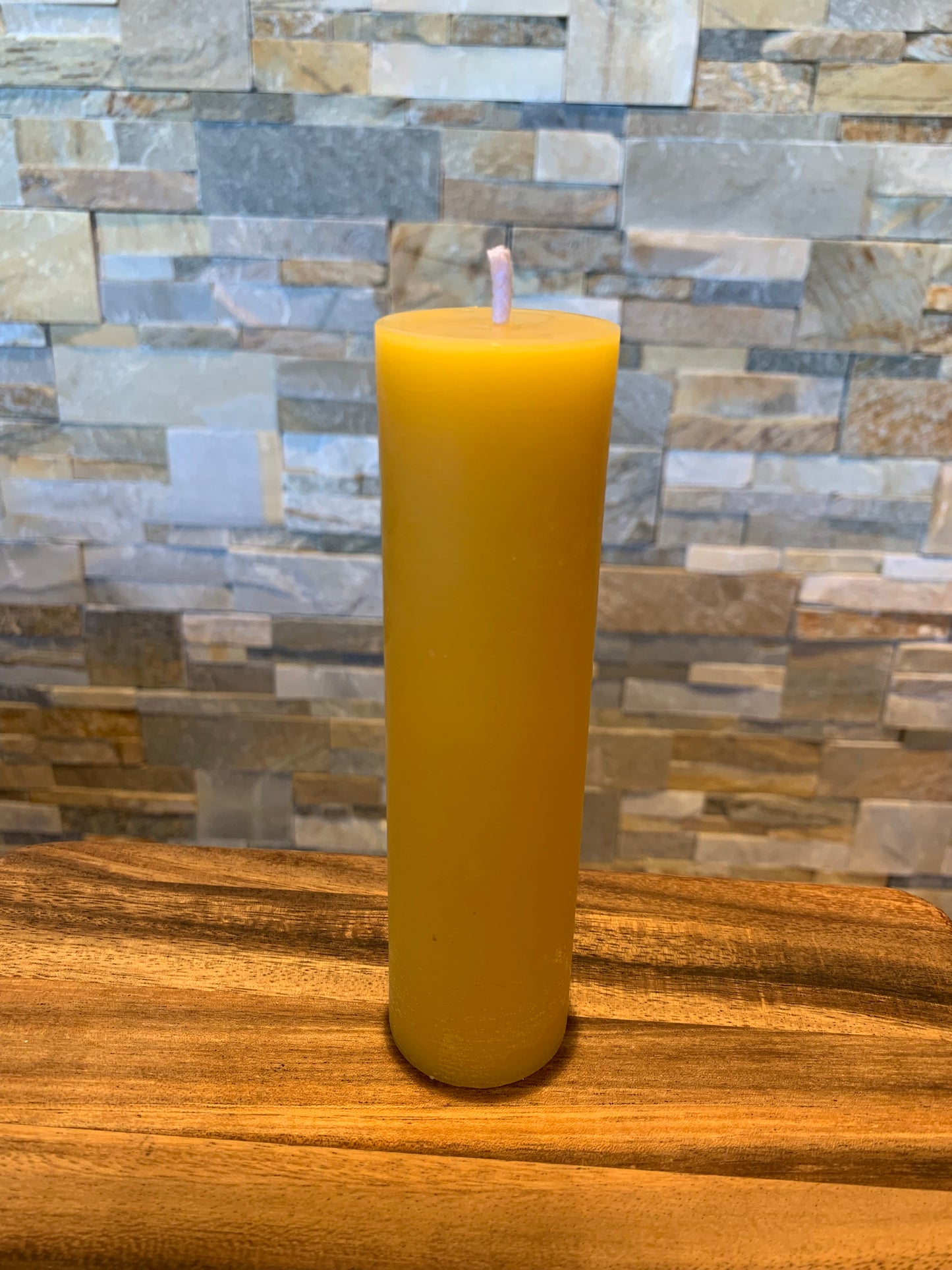 Beeswax pillar candle