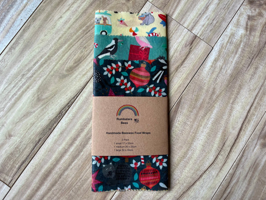 Beeswax wrap pack (Christmas)