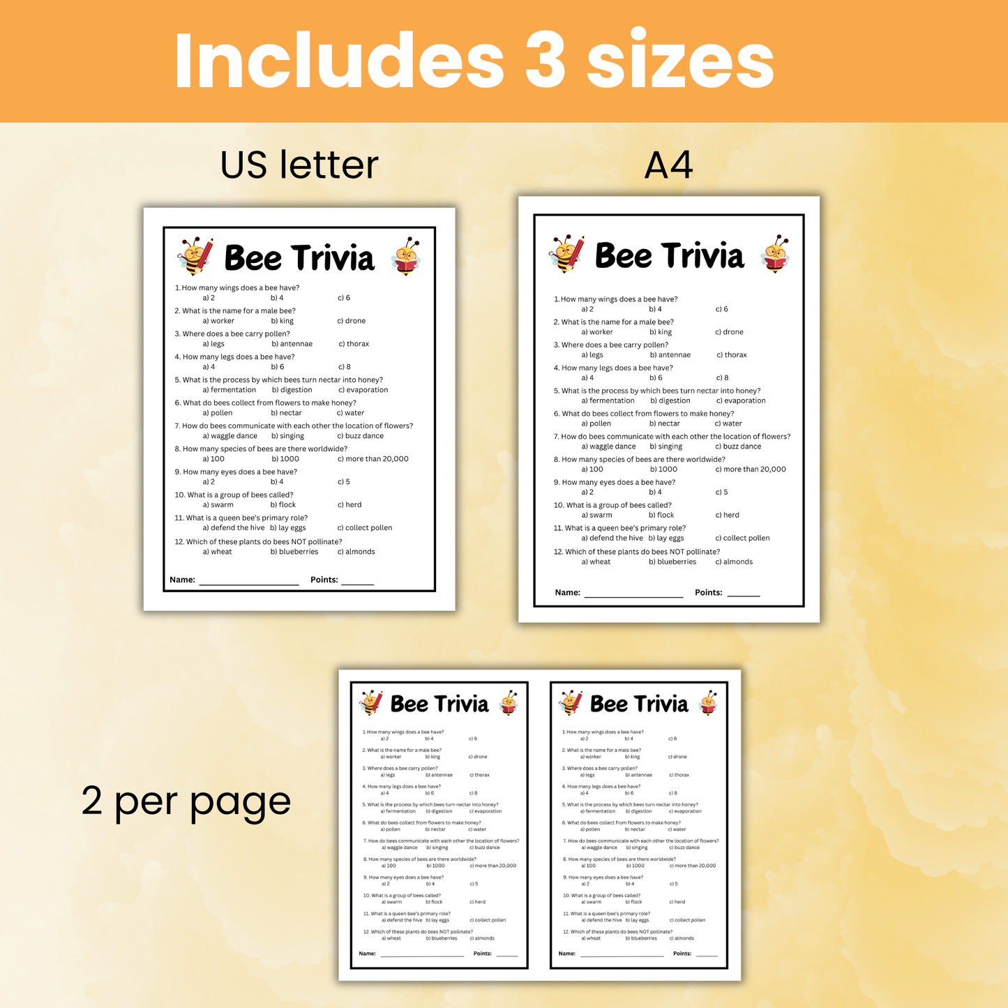 Bee games bundle printable