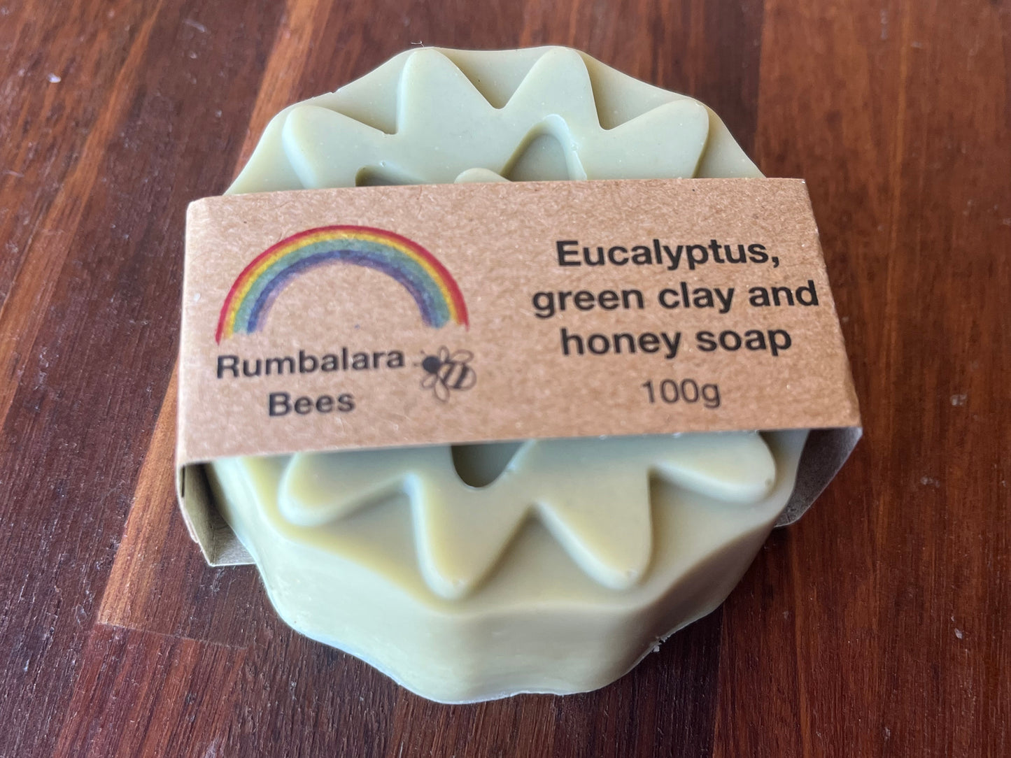 Eucalyptus, green clay and honey snowflake soap 100g