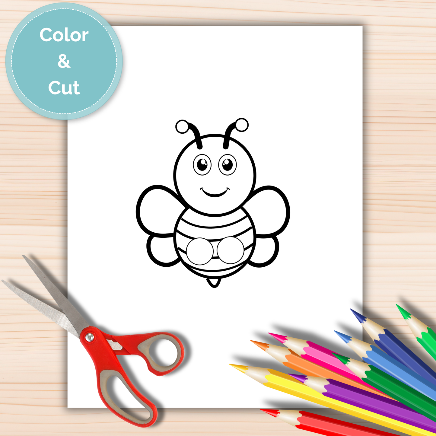 Bee finger puppet craft printable
