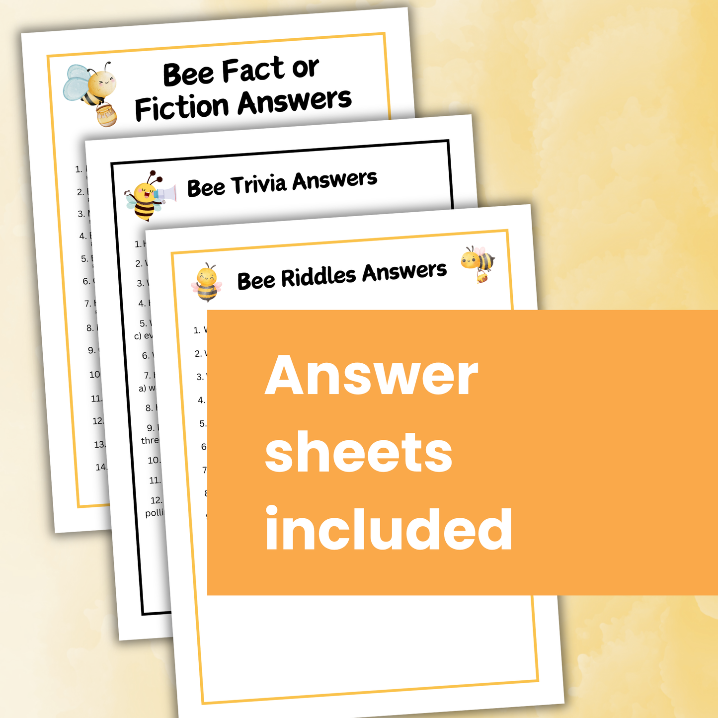 Bee games bundle printable