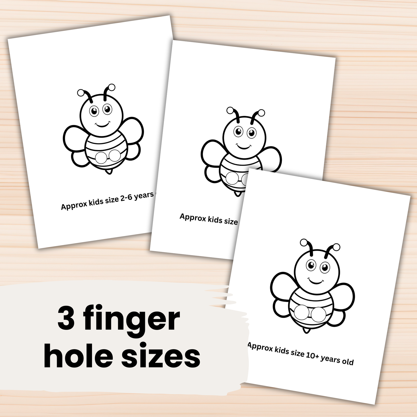 Bee finger puppet craft printable