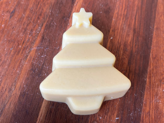 Christmas soap, handmade artisan goats milk and honey Christmas tree soap 50g