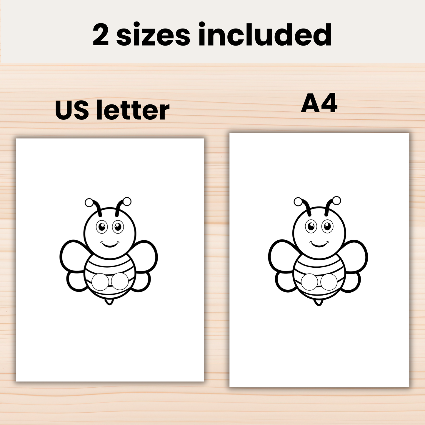 Bee finger puppet craft printable