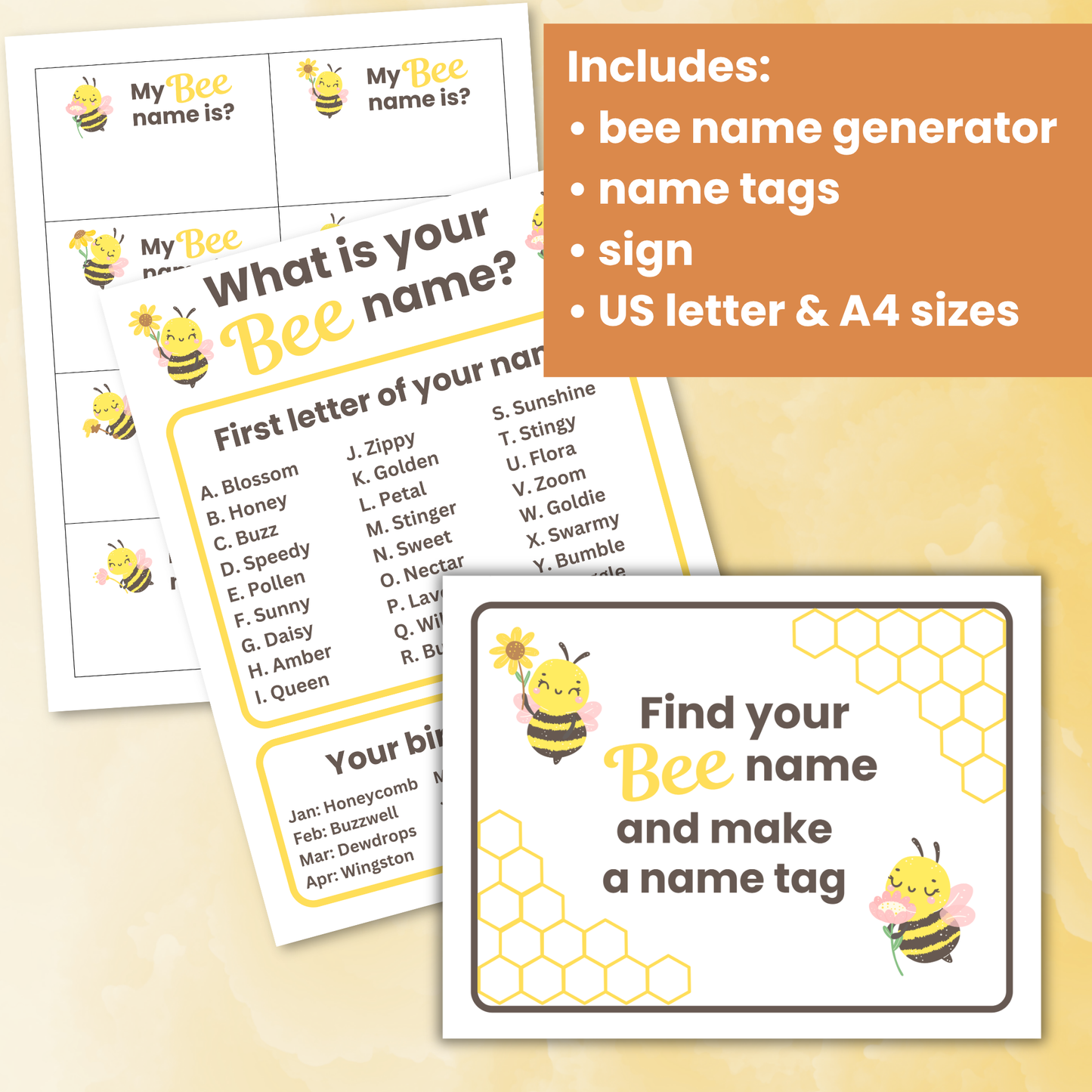 Bee games bundle printable