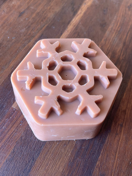 Red clay, lemon myrtle and honey snowflake soap 100g