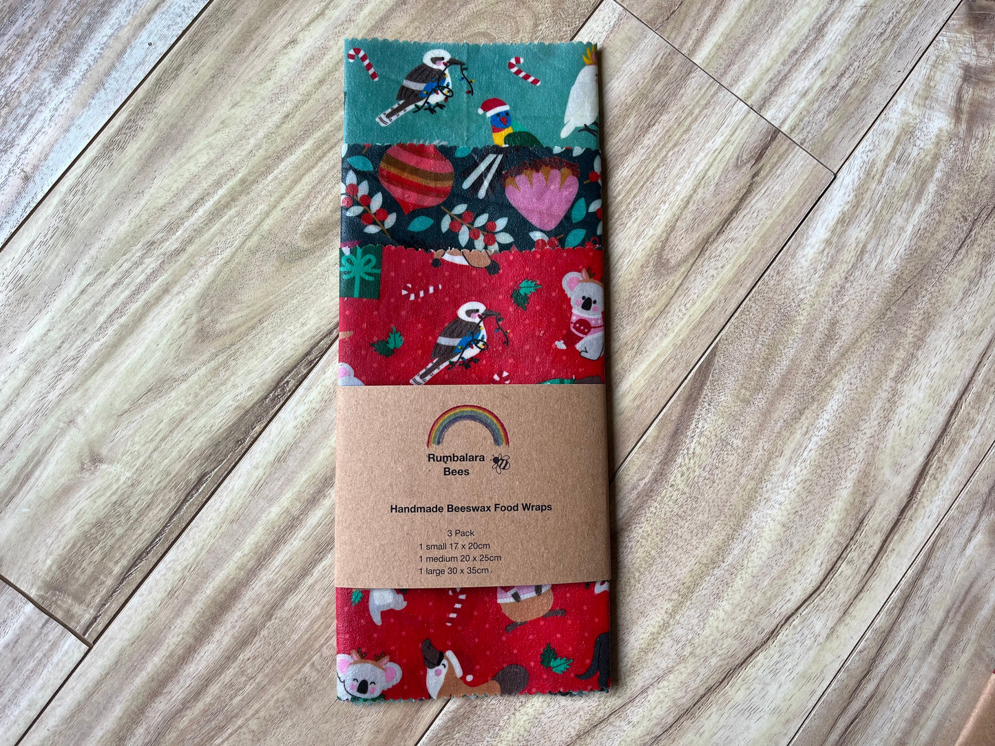 Beeswax wrap pack (Christmas)