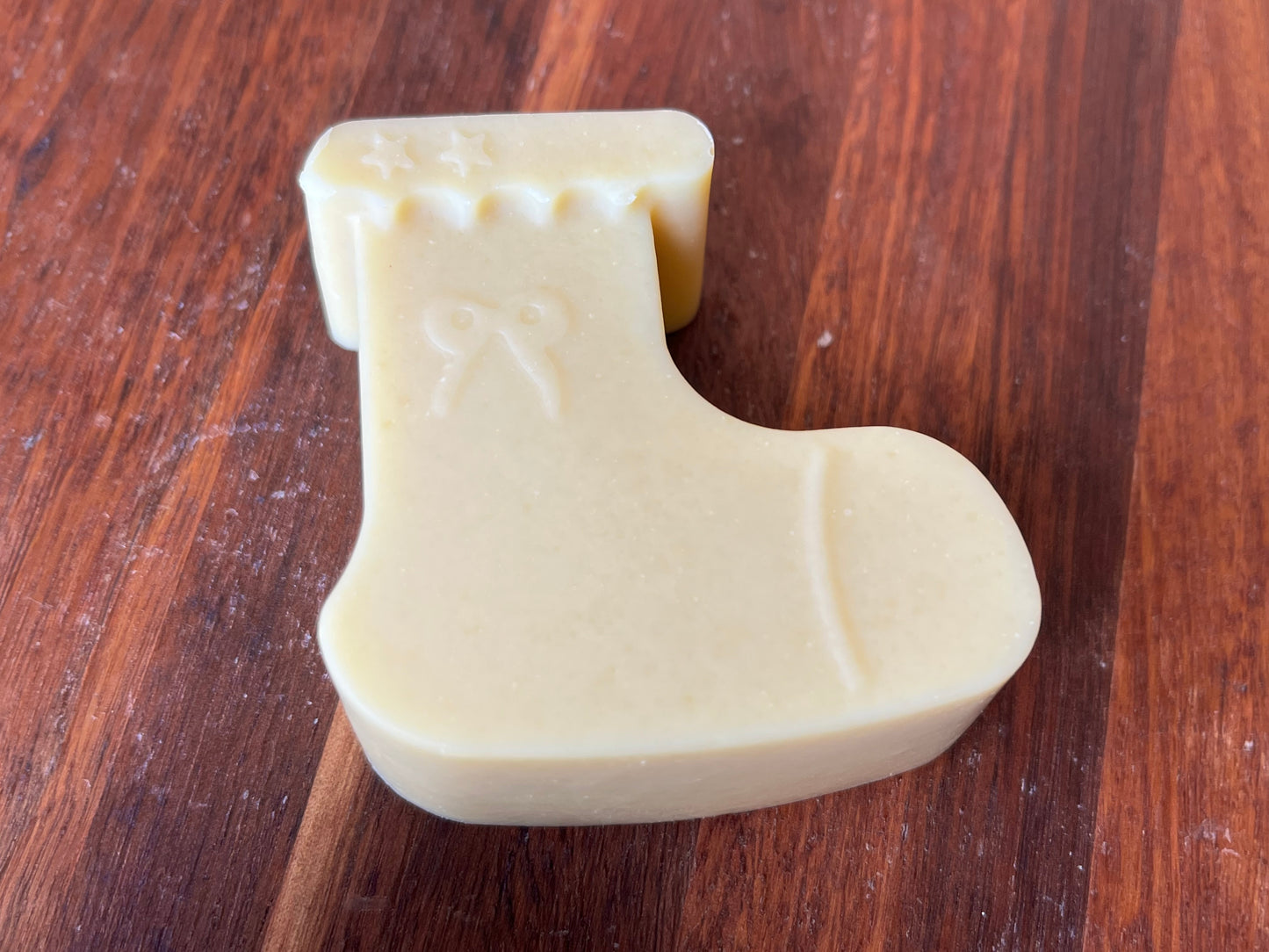 Christmas soap, handmade artisan goats milk and honey Christmas stocking soap 60g