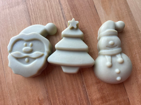 Christmas soap bundle, eucalyptus, green clay and honey