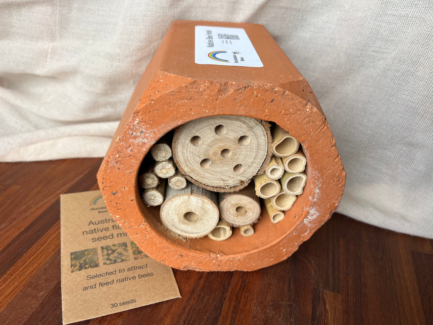 Native bee hotel