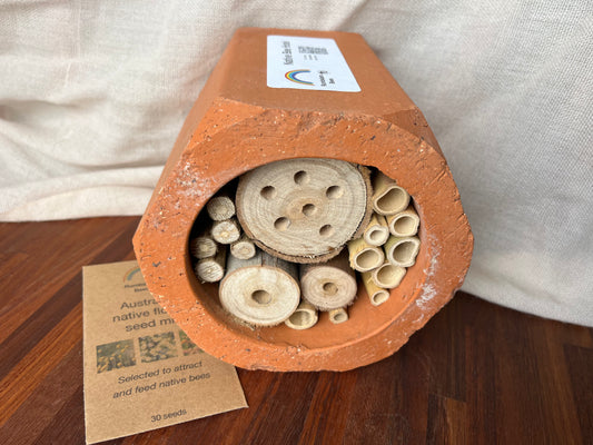 Native bee hotel