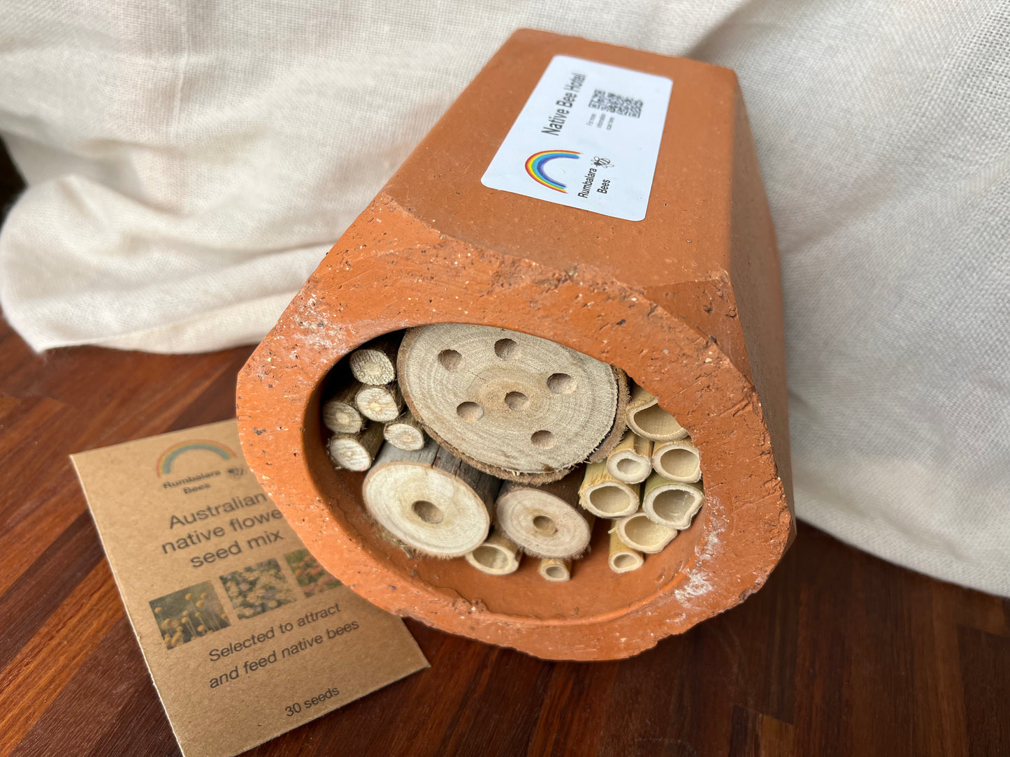 Native bee hotel