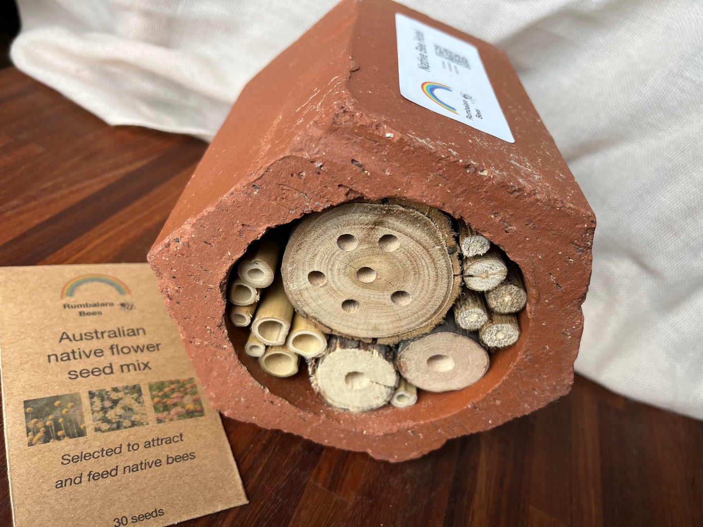 Native bee hotel
