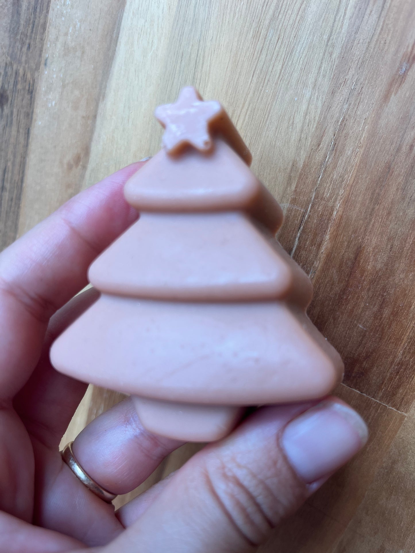 Red clay, lemon myrtle and honey Christmas tree soap 50g