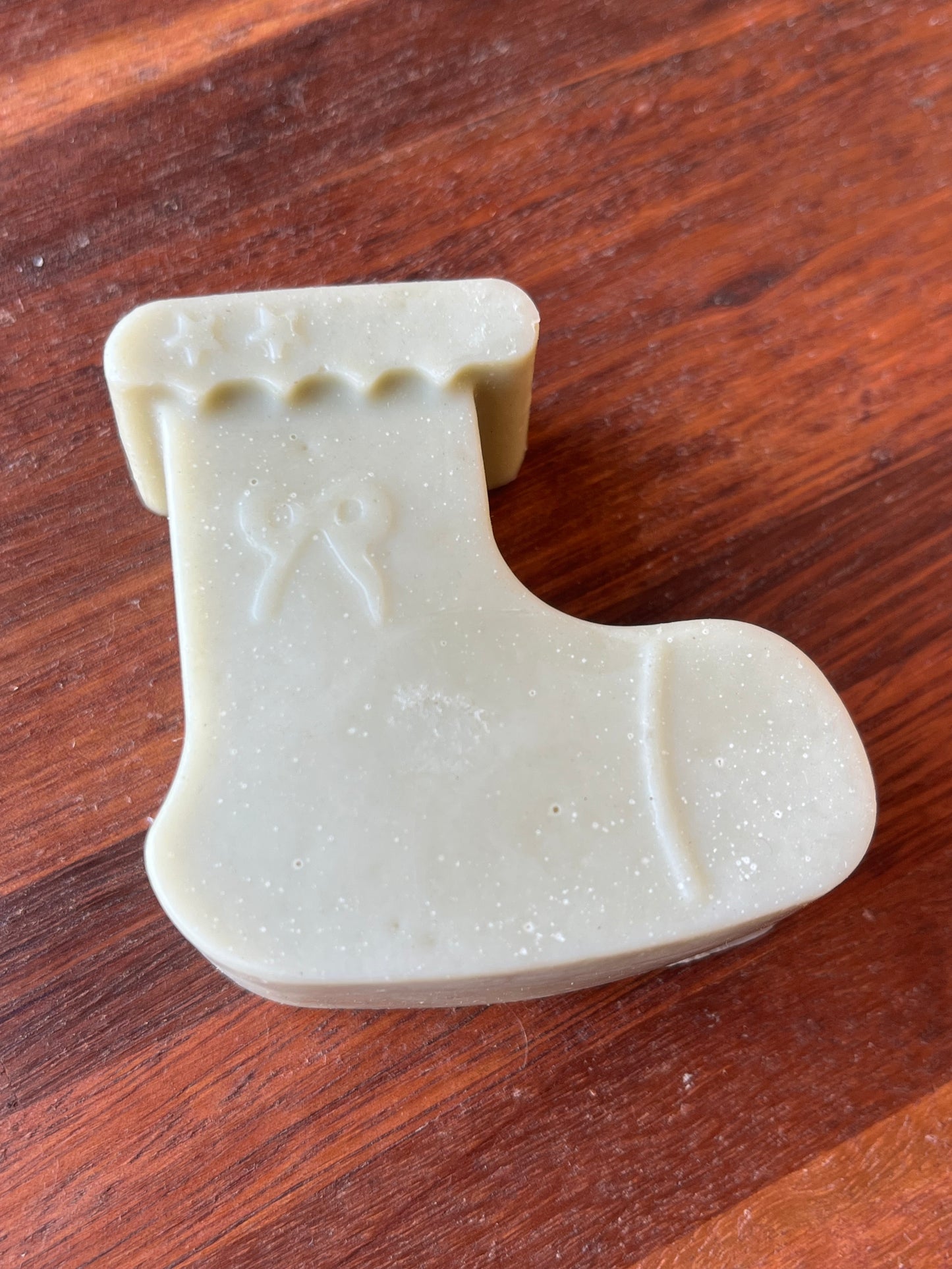 Eucalyptus, green clay and honey Christmas stocking soap 50g