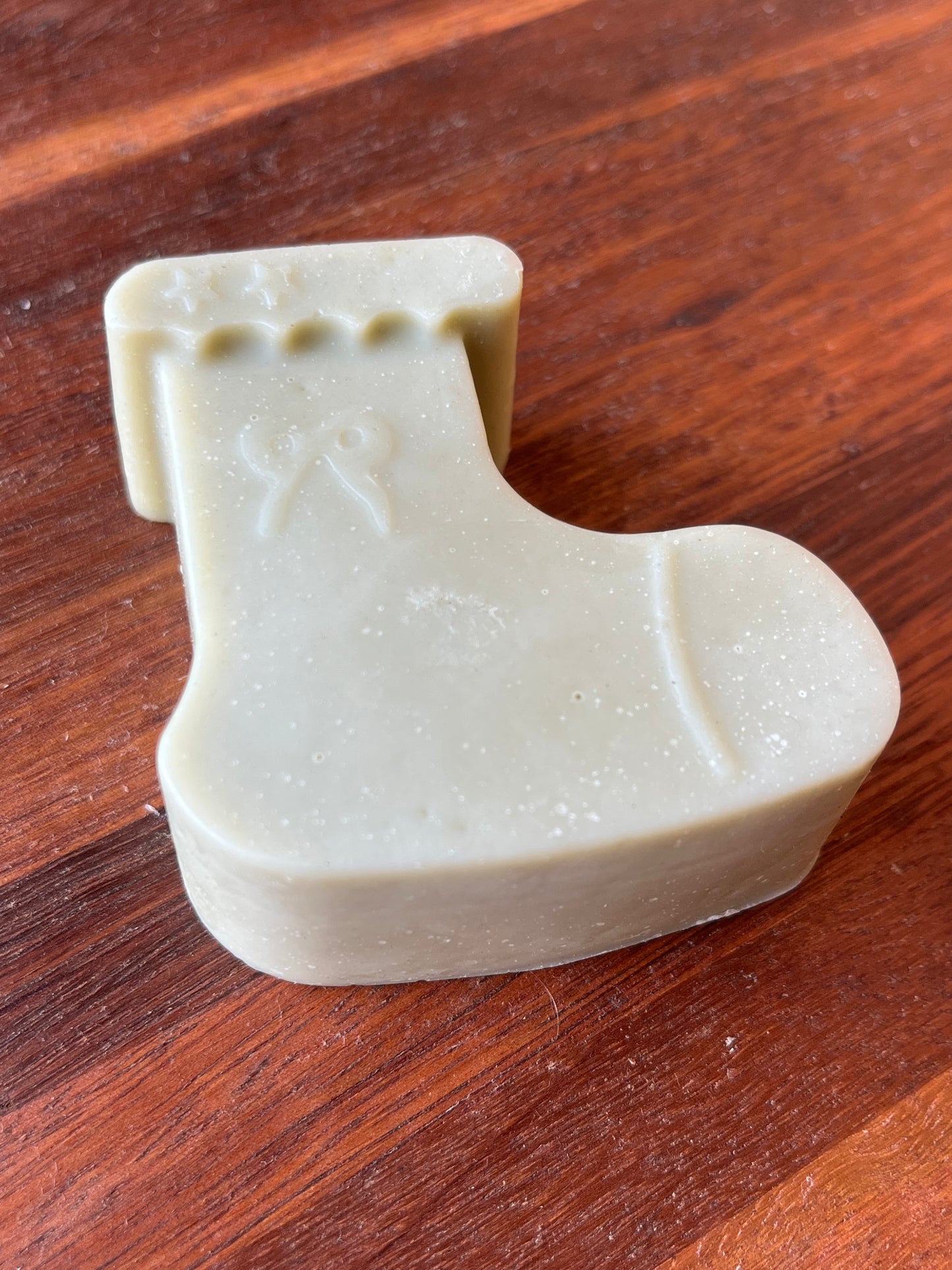 Eucalyptus, green clay and honey Christmas stocking soap 50g
