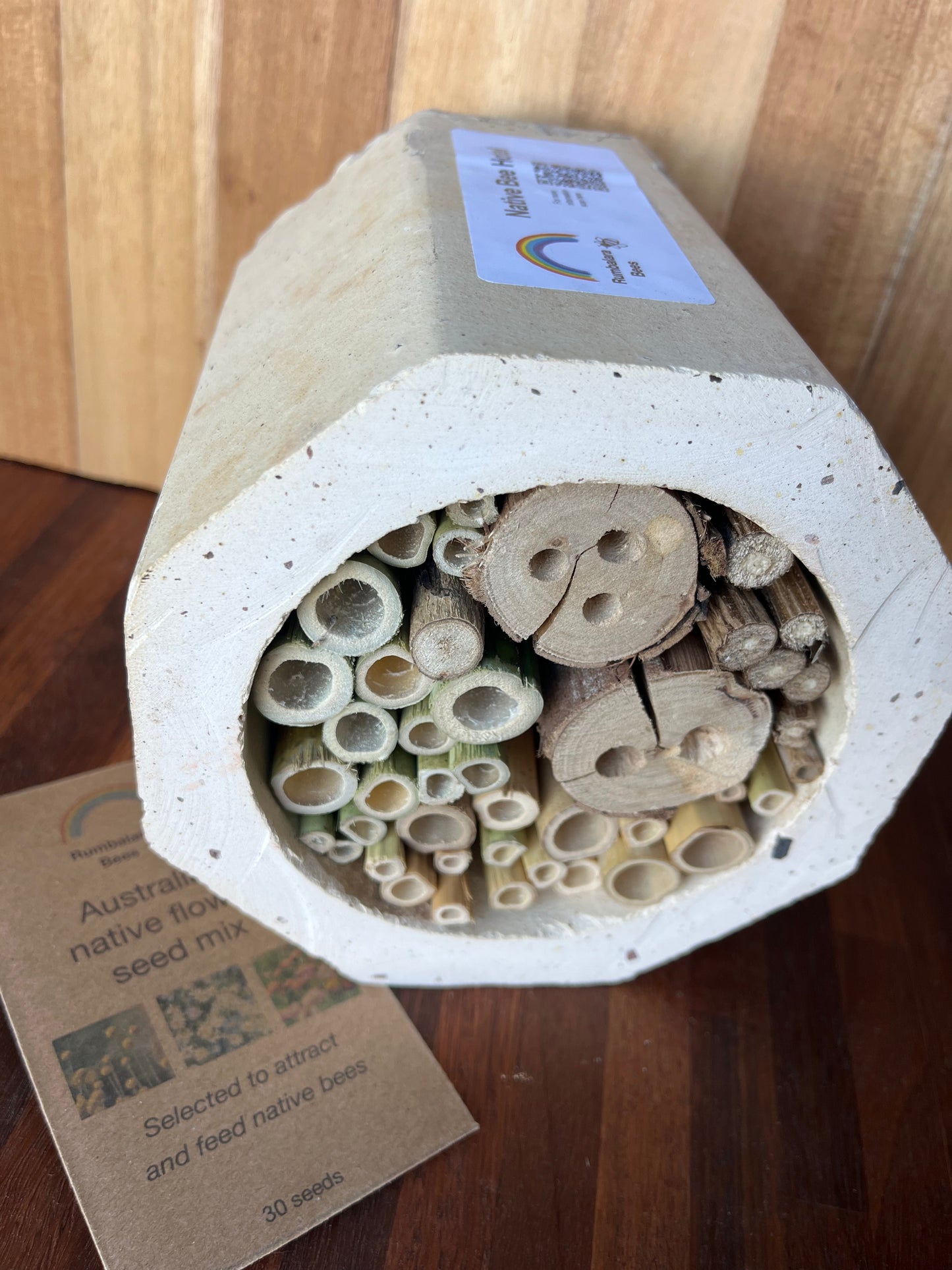 Native bee hotel