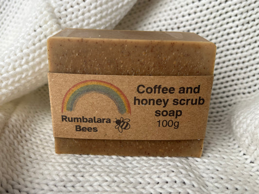 Coffee and honey scrub soap 100g