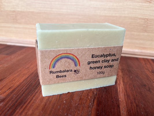 Eucalyptus, green clay and honey soap 100g